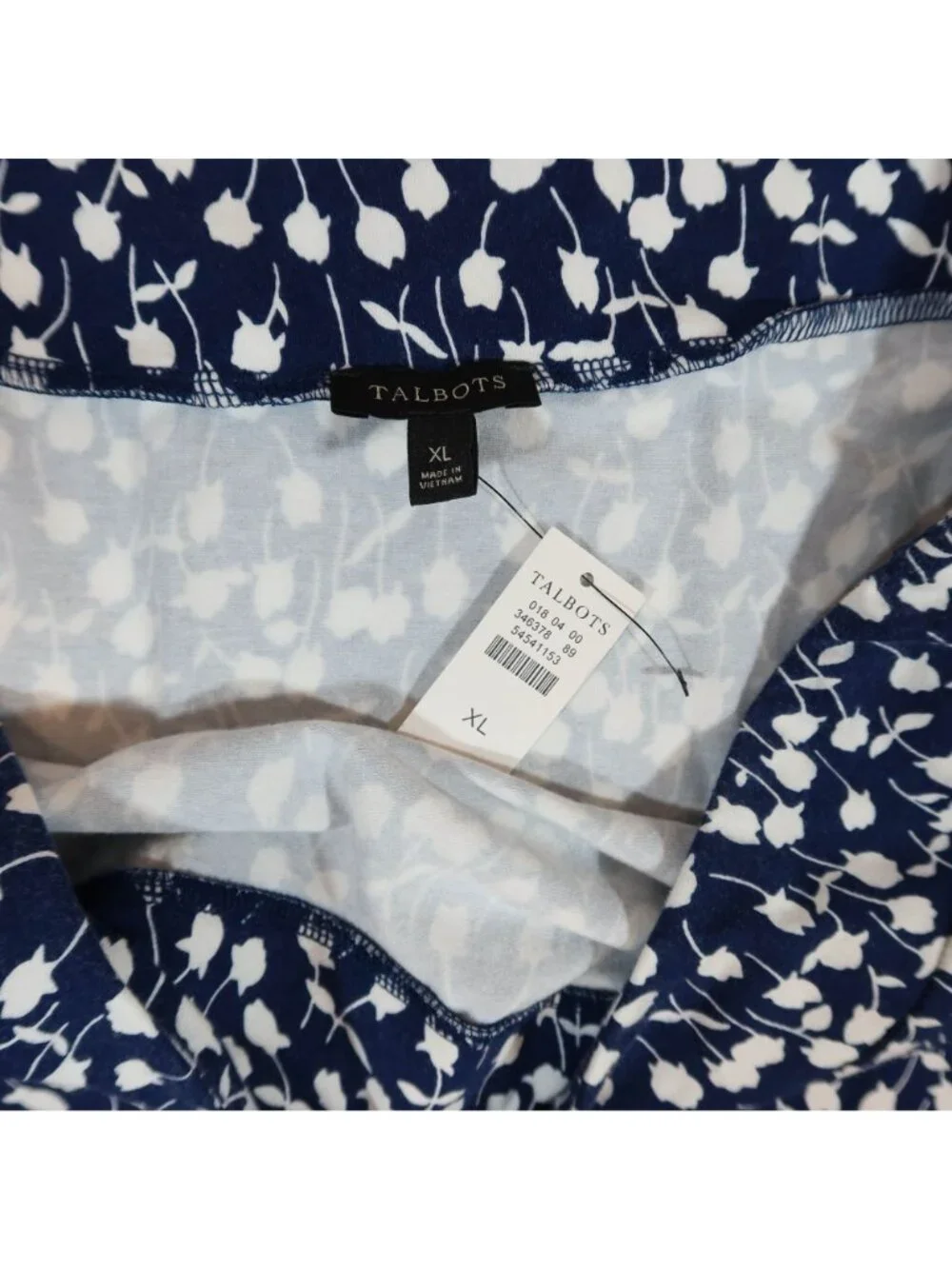 TALBOTS Floral A Line Jersey Maxi Skirt XL New Preppy Classic Nautical Modest